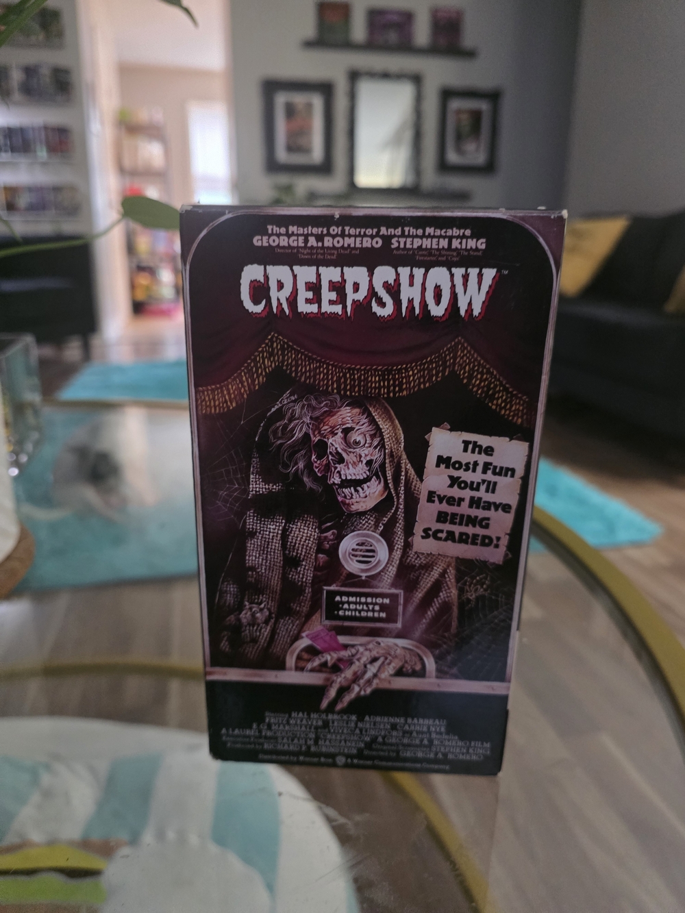 Creepshow VHS Horror Movie Tape - Dark Red & Black Artwork